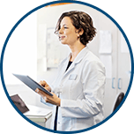 Doctor standing in white coat