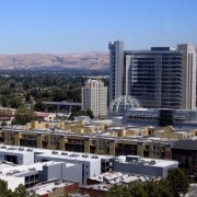 Aerial view of the city of San Jose California