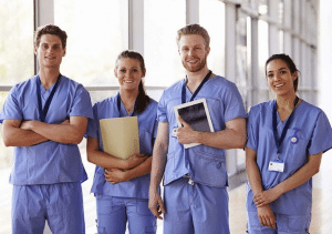 Team of smiling nurses