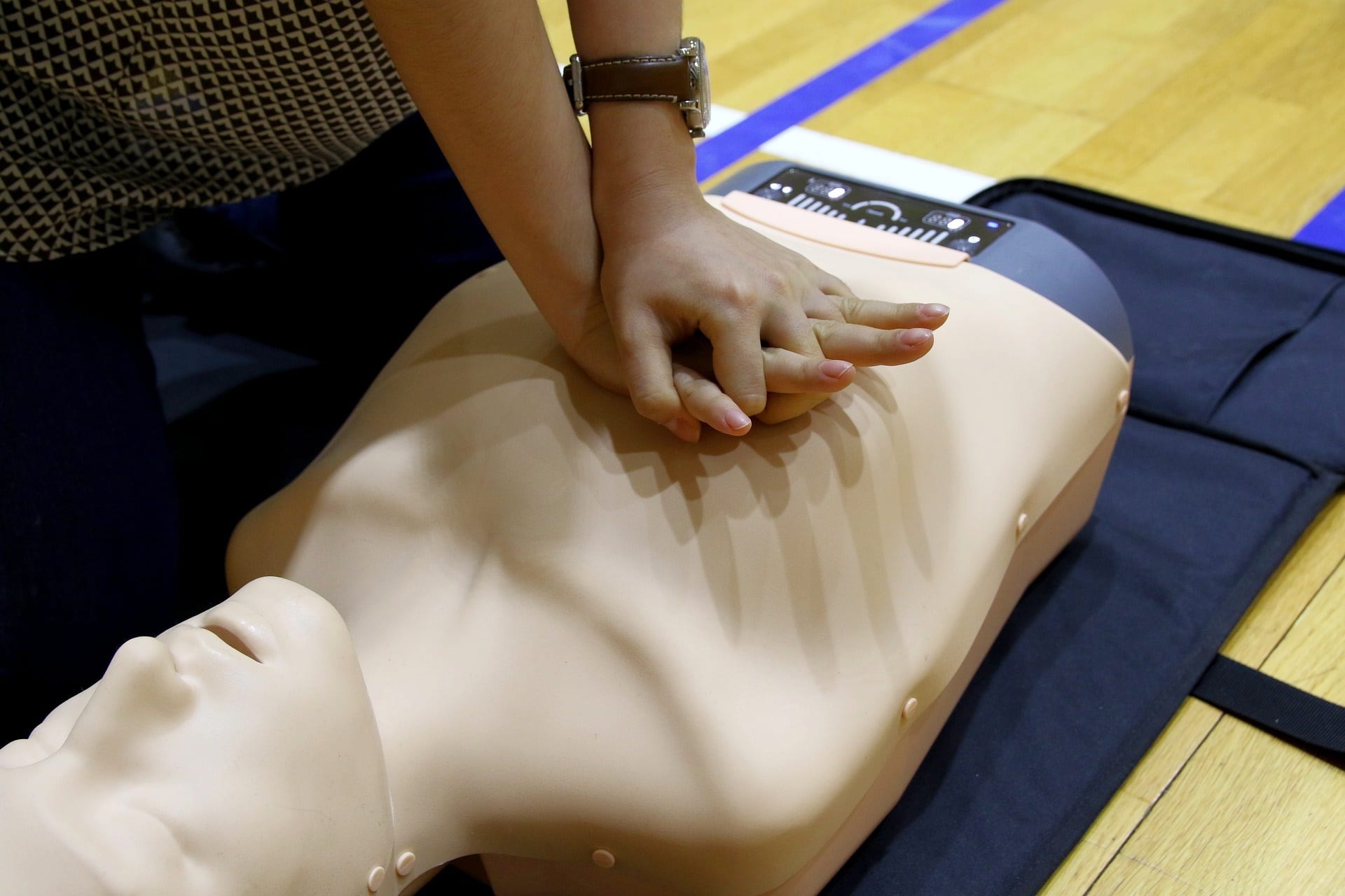 CPR on a mannequin