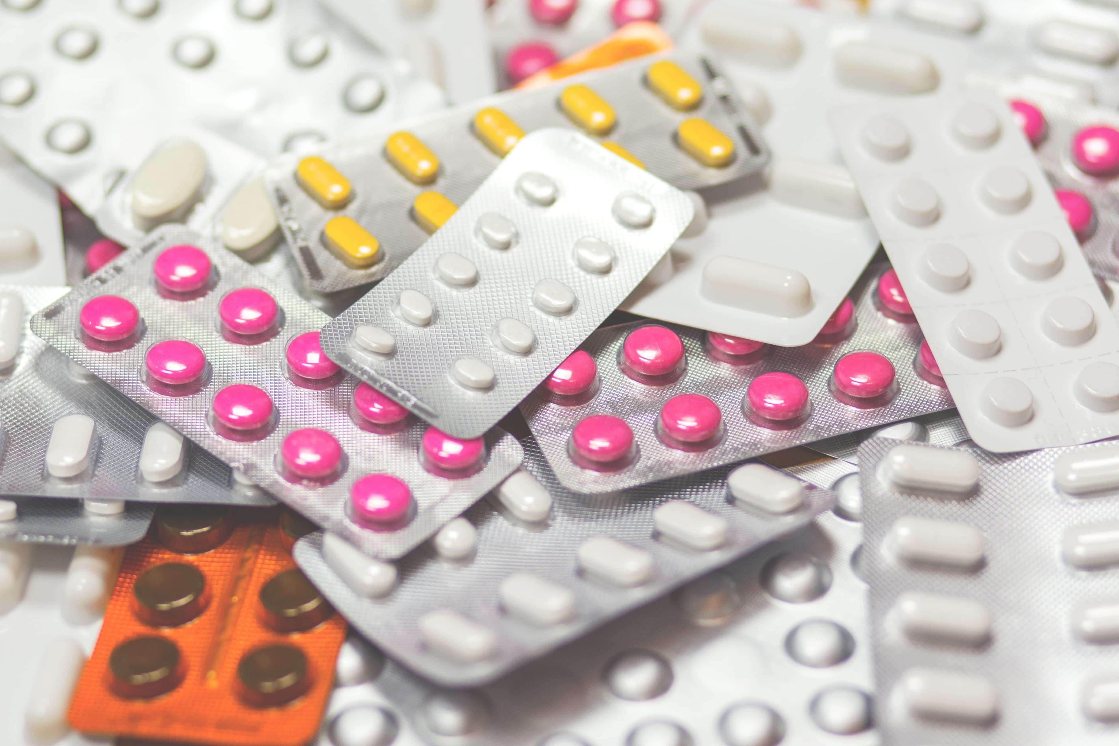 Close up of various medication and pills