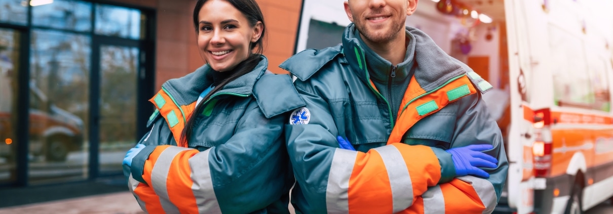 Two confident EMS professionals